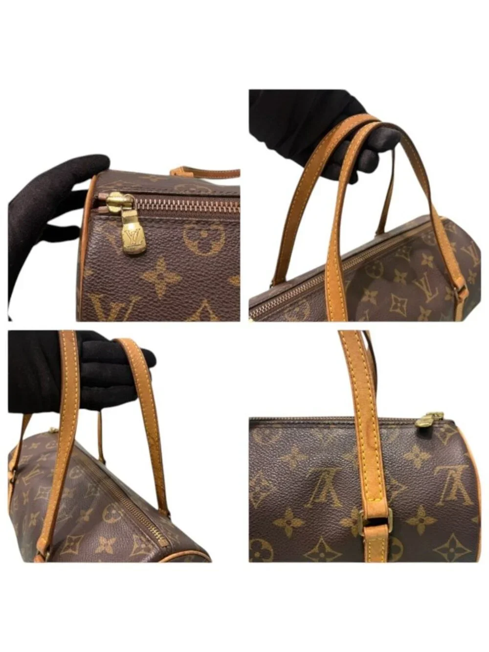 Louis Vuitton Monogram Papillon 26 Brown Leather Handbag